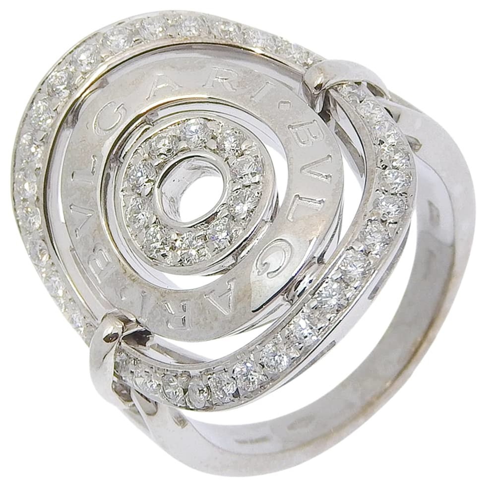 Bulgari BVLGARI Asturale Cerki Ring, Size 14, 18K White Gold x Diamond, Appro...